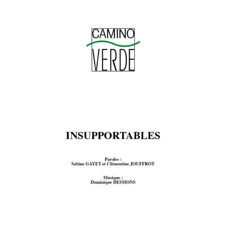 Insupportable - Partition