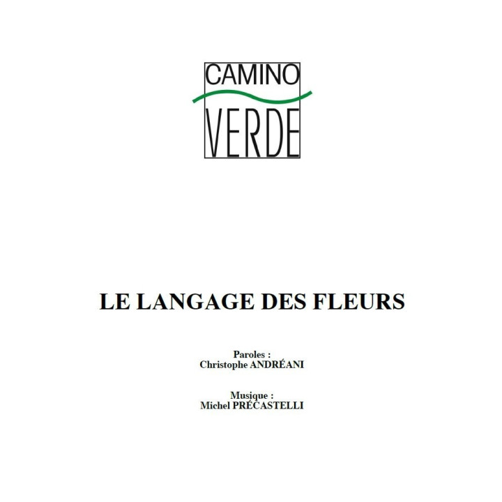Le langage des fleurs - Partition